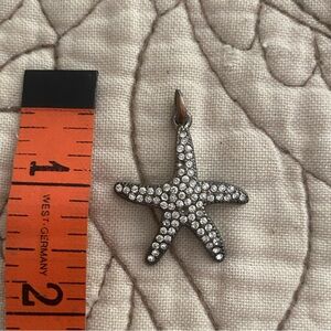 Vintage rhinestone starfish pendant